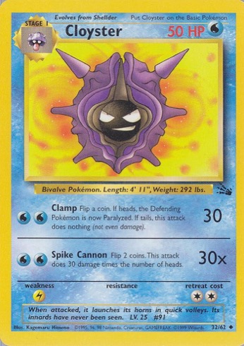 Cloyster 32/62 from Fossil
