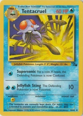 Tentacruel 44/62 from Fossil