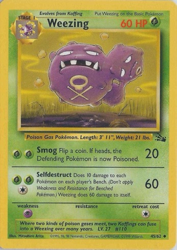 Weezing 45/62 from Fossil