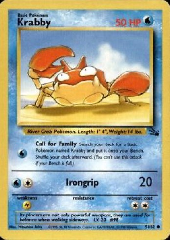 Krabby 51/62 from Fossil