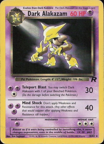 Dark Alakazam — Team Rocket #18
