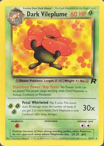 Dark Vileplume — Team Rocket #30