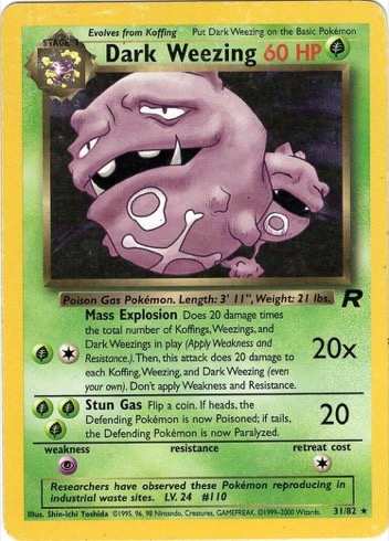 Dark Weezing 31/82 from Team Rocket