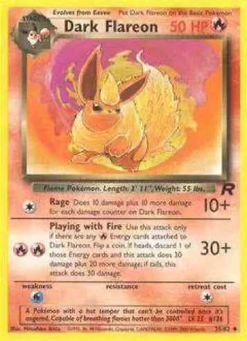 Dark Flareon 35/82 from Team Rocket