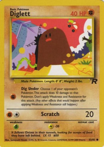 Diglett — Team Rocket #52