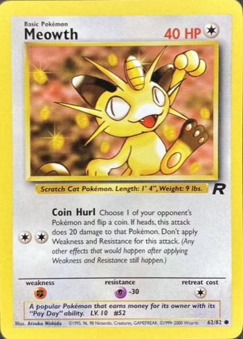 Meowth 62/82 from Team Rocket