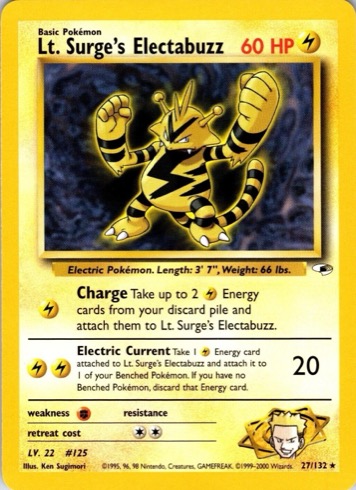 Lt. Surge's Electabuzz — Gym Heroes #27