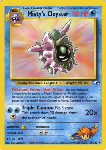 Misty's Cloyster 29/132 from Gym Heroes
