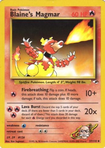 Blaine's Magmar 37/132 from Gym Heroes