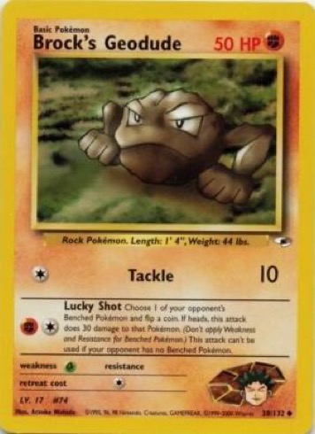 Brock's Geodude 38/132 from Gym Heroes