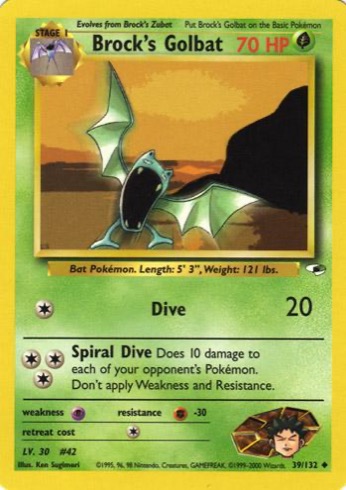 Brock's Golbat 39/132 from Gym Heroes