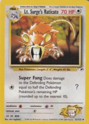Lt. Surge's Raticate 51/132