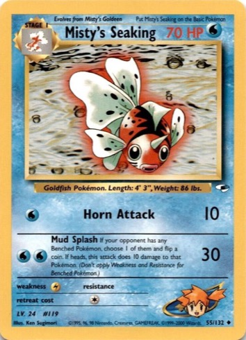 Misty's Seaking 55/132 from Gym Heroes