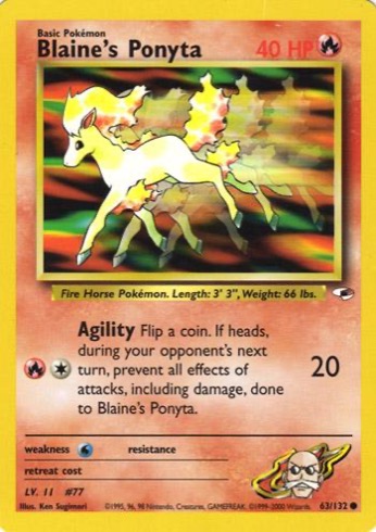 Blaine's Ponyta 63/132 from Gym Heroes