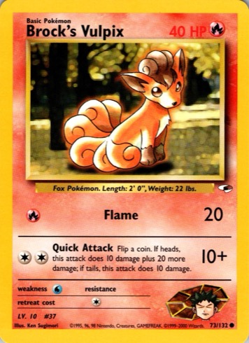 Brock's Vulpix 73/132 from Gym Heroes
