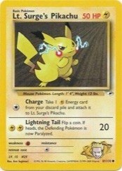 Lt. Surge's Pikachu Gym Heroes #81