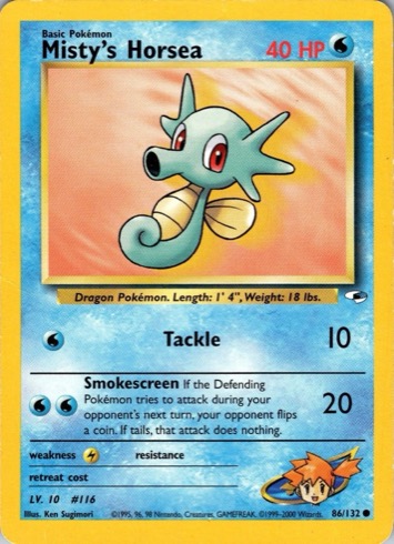 Misty's Horsea 86/132 from Gym Heroes