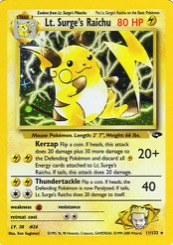 Most Valuable 1st Edition Pokémon Cards — Lt. Surge's Raichu