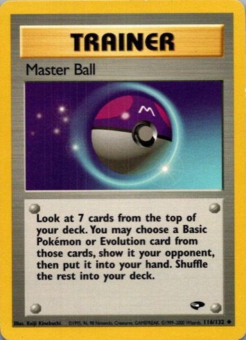 Master Ball 116/132 from Gym Challenge