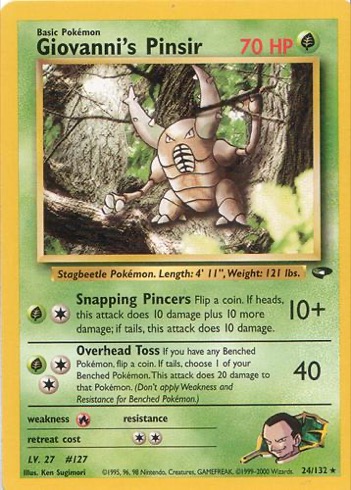 Giovanni's Pinsir 24/132 from Gym Challenge