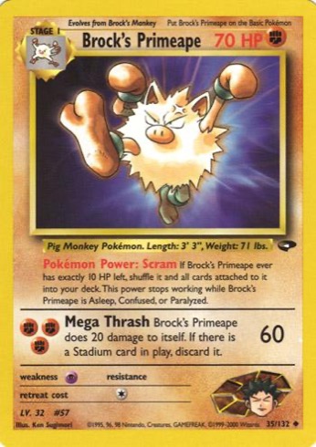 Brock's Primeape 35/132 from Gym Challenge