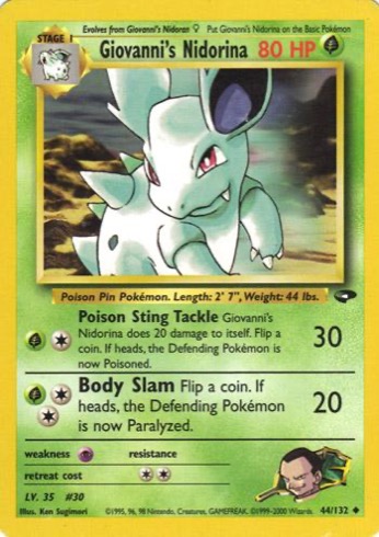 Giovanni's Nidorina 44/132 from Gym Challenge