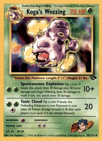 Koga's Weezing 50/132 from Gym Challenge