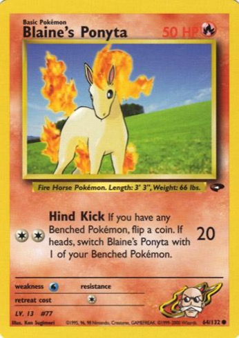 Blaine's Ponyta 64/132 from Gym Challenge