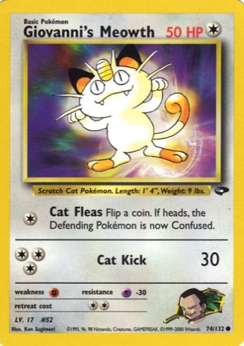 Giovanni's Meowth 74/132 from Gym Challenge