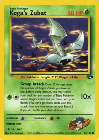 Koga's Zubat 83/132 from Gym Challenge