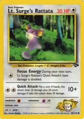 Lt. Surge's Rattata 85/132 Gym Challenge