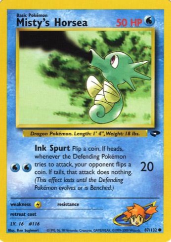 Misty's Horsea 87/132 from Gym Challenge