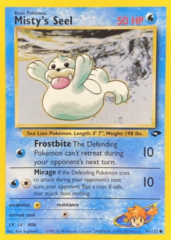 Misty's Seel 91/132 from Gym Challenge