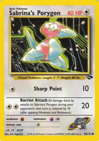Sabrina's Porygon 98/132 from Gym Challenge