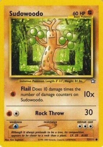 Sudowoodo 77/111 from Neo Genesis