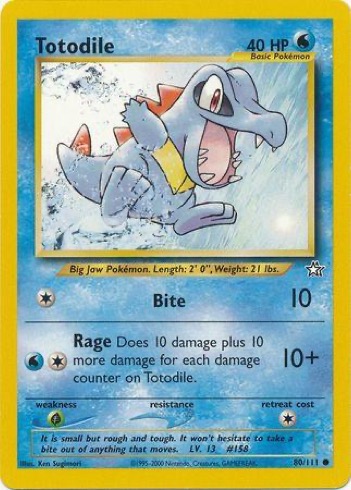 Totodile 80/111 from Neo Genesis