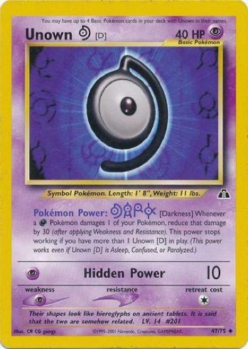 Unown [D] — Neo Discovery #47