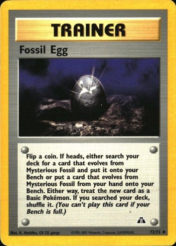Fossil Egg 72/75 from Neo Discovery