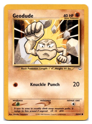 Geodude 44/64 from Neo Revelation