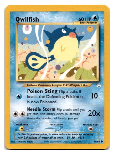Qwilfish 49/64 from Neo Revelation