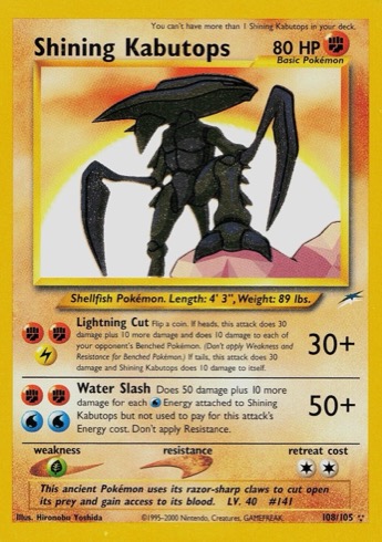 Shining Kabutops — Neo Destiny #108