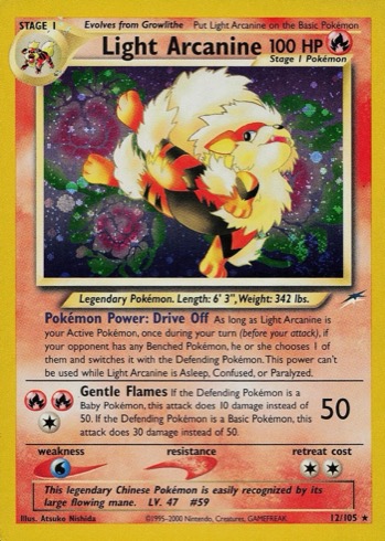 Light Arcanine — Neo Destiny #12