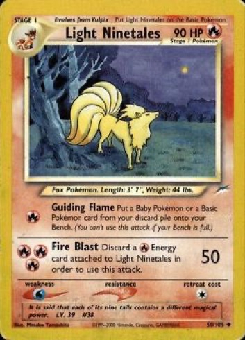 Light Ninetales 50/105 from Neo Destiny