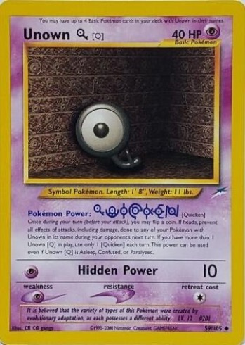 Unown [Q] 59/105 from Neo Destiny