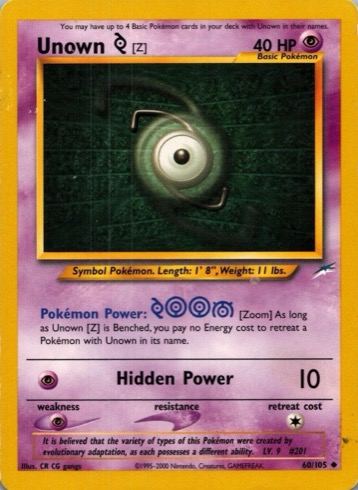 Unown [Z] 60/105 from Neo Destiny