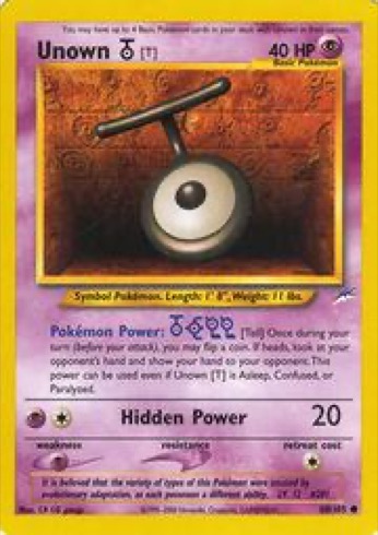 Unown [T] 88/105 from Neo Destiny