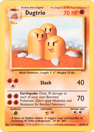 Dugtrio — Base #19