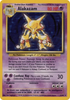 Shadowless Pokémon Cards — Alakazam