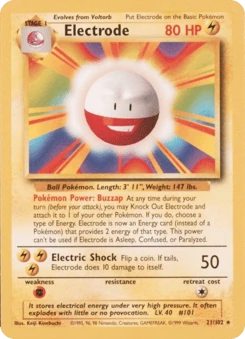 Shadowless Pokémon Cards — Electrode
