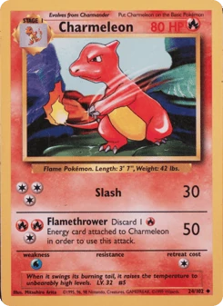 Shadowless Pokémon Cards — Charmeleon